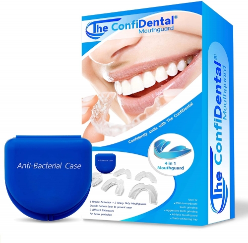 The ConfiDental-5 packs of plastic teeth, molars, occlusals, teeth cleaning, sports, *tray, including 3 regular and 2 heavy-duty mouthpieces (3 (LL) r