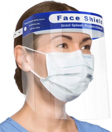 2 pieces * full-face mask full protection cap wide sunshade splash-proof anti-fog lens, lightweight adjustable transparent mask unisex (2 pieces)