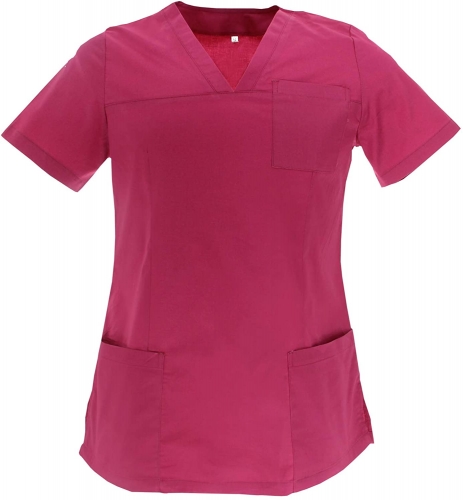 Work stretch jacket Women's short-sleeved uniform Clinic *Clean *Hygiene *Ref. G715-Trumpet
