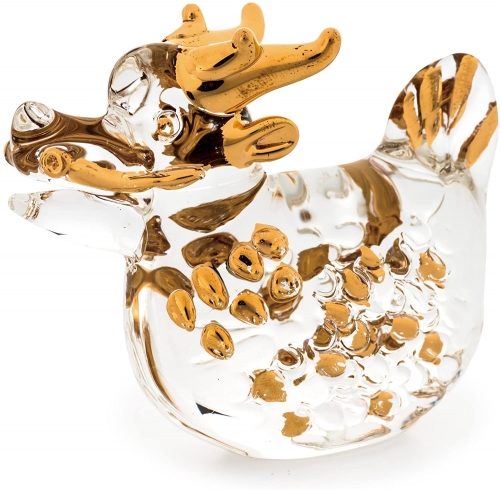 Cute Glass Crafts Hard Gold Zodiac Dachen