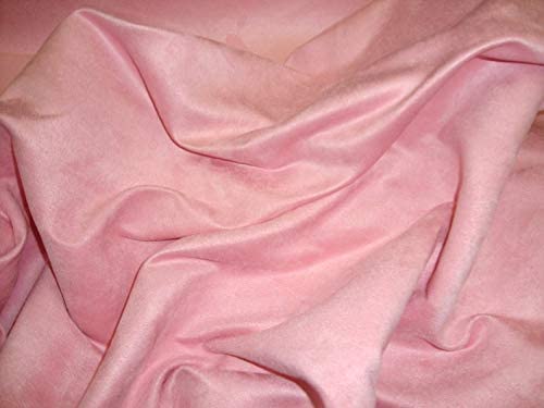 LUVFABRICS polyester micro suede solid color artificial upholstery fabric garment fabric pink by the yard suede