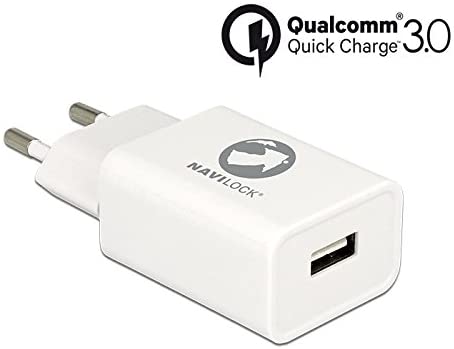 NaviLock 62969 charger 1 x USB A with Qualcomm fast charging 3.0 white