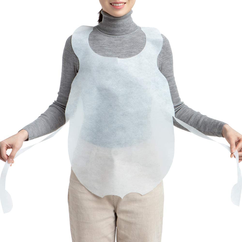 The bbosong lab disposable apron 100 pieces/disposable nonwoven fabric